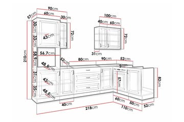 Templemore Möbelset För Kök & Matplats White - Møbler - Møbelsett - Møbelsett til kjøkken & spiseplass