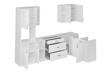 Templemore Möbelset För Kök & Matplats White/Wood - Møbler - Møbelsett - Møbelsett til kjøkken & spiseplass