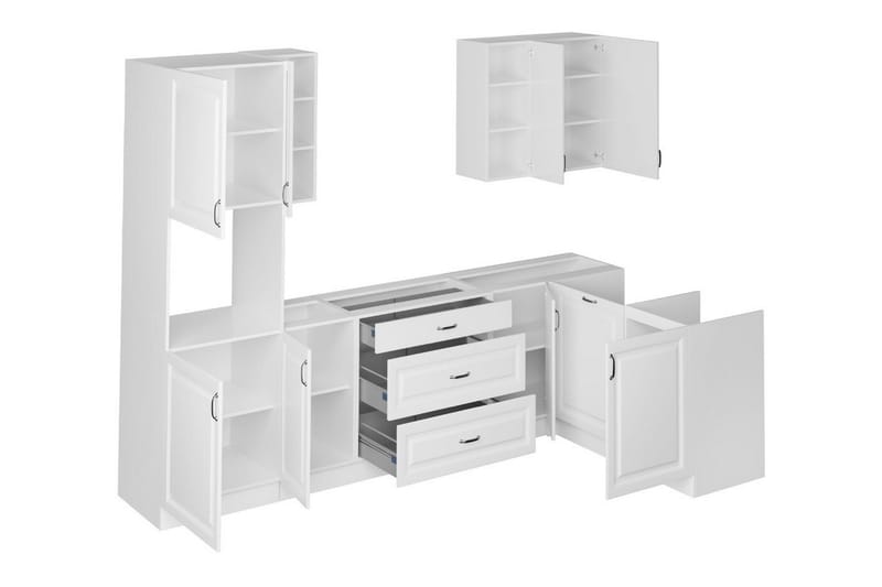 Templemore Möbelset För Kök & Matplats White/Wood - Møbler - Møbelsett - Møbelsett til kjøkken & spiseplass