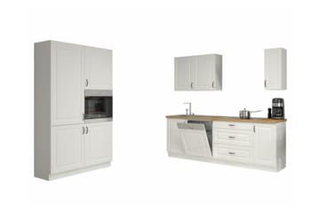 Templemore Möbelset För Kök & Matplats White/Wood - Møbler - Møbelsett - Møbelsett til kjøkken & spiseplass