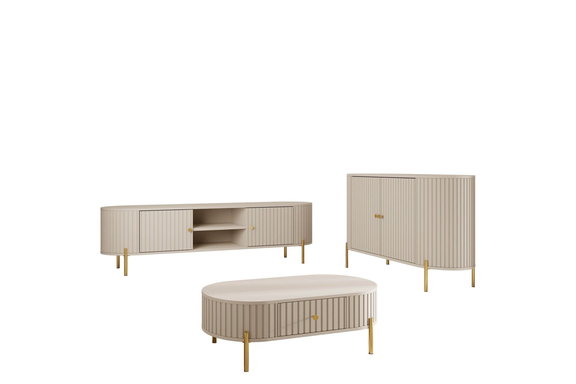 Maggio Møbelsett For Stue - Beige