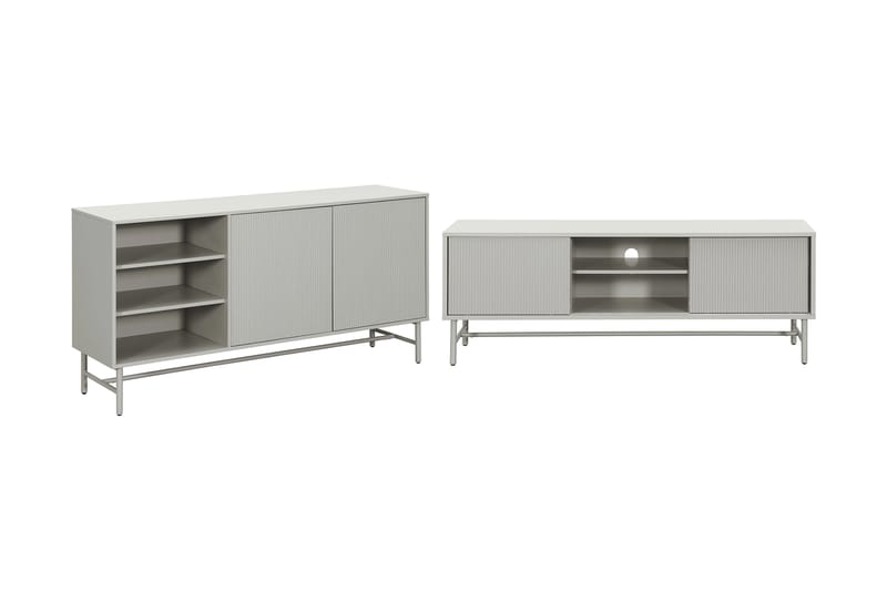 Matterhorn Møbelsett Stue – TV-benk & Konsollbord - Beige - Møbler - Møbelsett - Møbelsett til stue