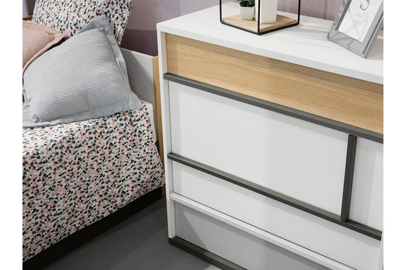 Metropolitan Møbelsett For Soverom - Brun/Hvit/Lysegrå/Sort - Møbler - Møbelsett - Møbelsett til soverom