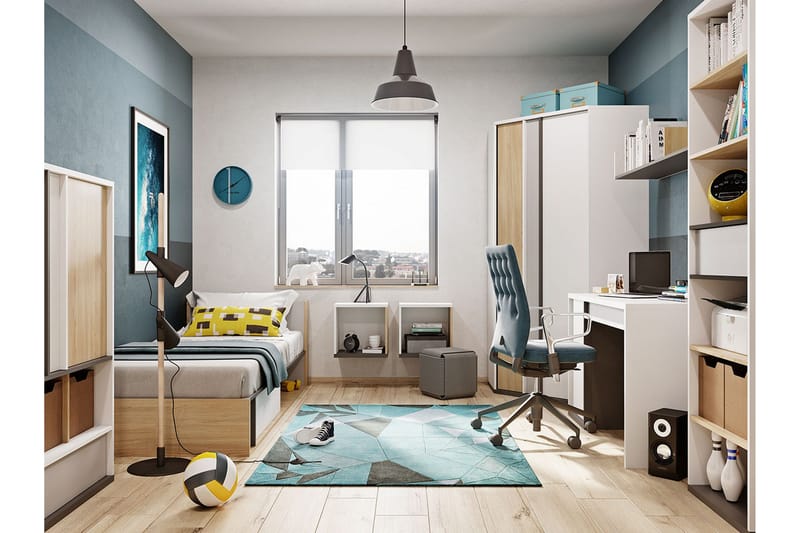 Metropolitan Møbelsett For Soverom - Brun/Hvit/Lysegrå/Sort - Møbler - Møbelsett - Møbelsett til soverom