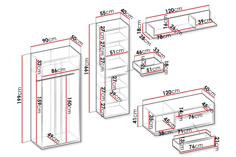 Metropolitan Møbelsett Til Stuen - Møbler - Møbelsett - Møbelsett til stue