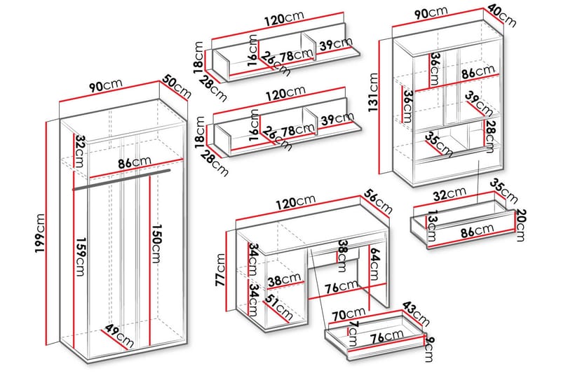Metropolitan Møbelsett Til Stuen - Møbler - Møbelsett - Møbelsett til stue