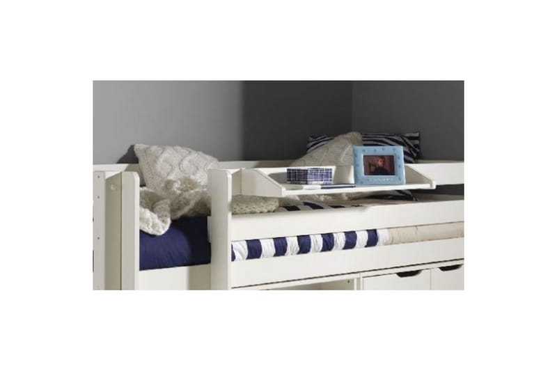 Middelseng med skrivebord og skap med 4 dører med hylle Pino - Møbler - Møbelsett - Møbelsett til soverom