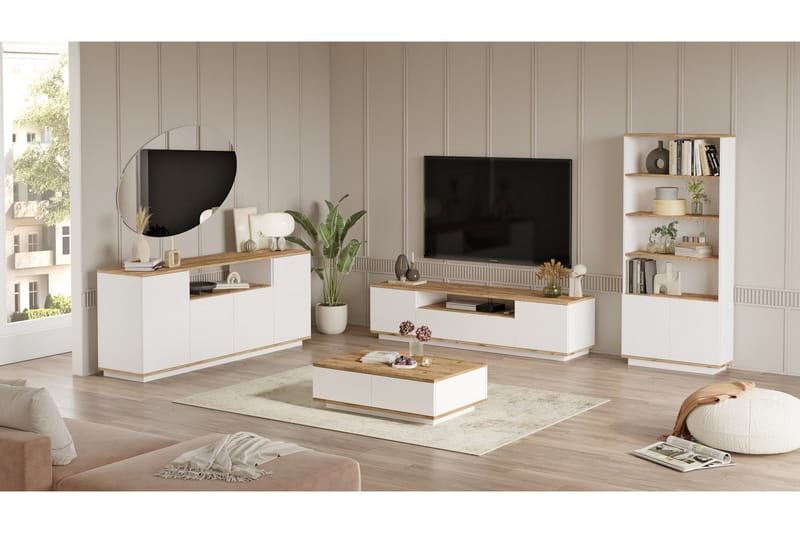 Anari Møbelsett til stuen - Hvit - Møbler - Møbelsett - Møbelsett til stue