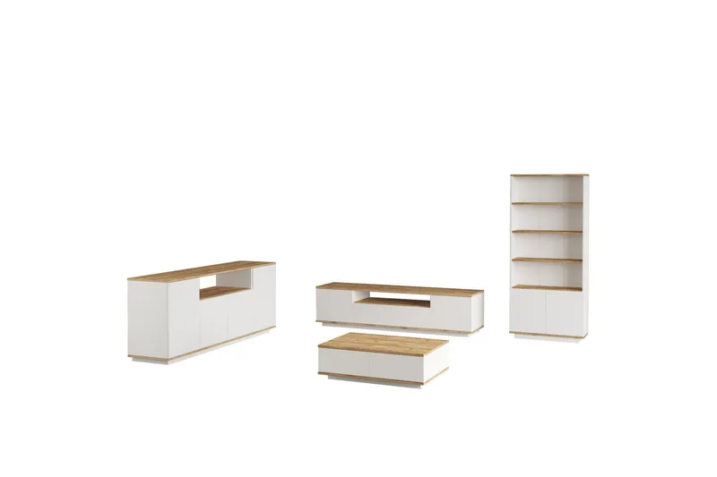 Anari Møbelsett til stuen - Hvit - Møbler - Møbelsett - Møbelsett til stue