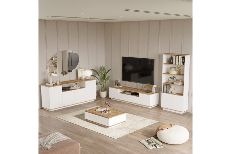 Anari Møbelsett til stuen - Hvit - Møbler - Møbelsett - Møbelsett til stue