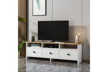Armenia Stuemøbelsett 180 cm - Hvit / Natur / Brun - Møbler - Møbelsett - Møbelsett til stue