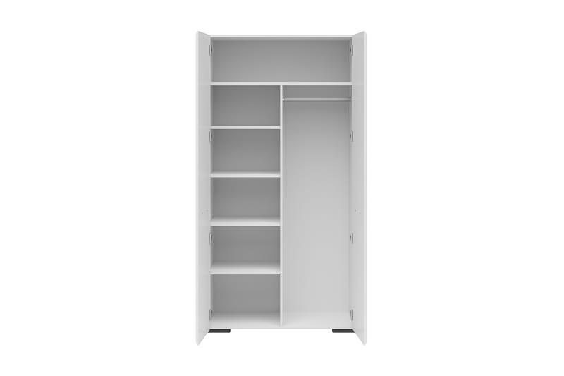 Assena Stuesett 100x55 cm - Hvit Høyglans/Svart - Møbler - Møbelsett - Møbelsett til stue