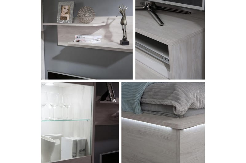 Denver Mediamøbel - Brun - Møbler - Møbelsett - Møbelsett til stue