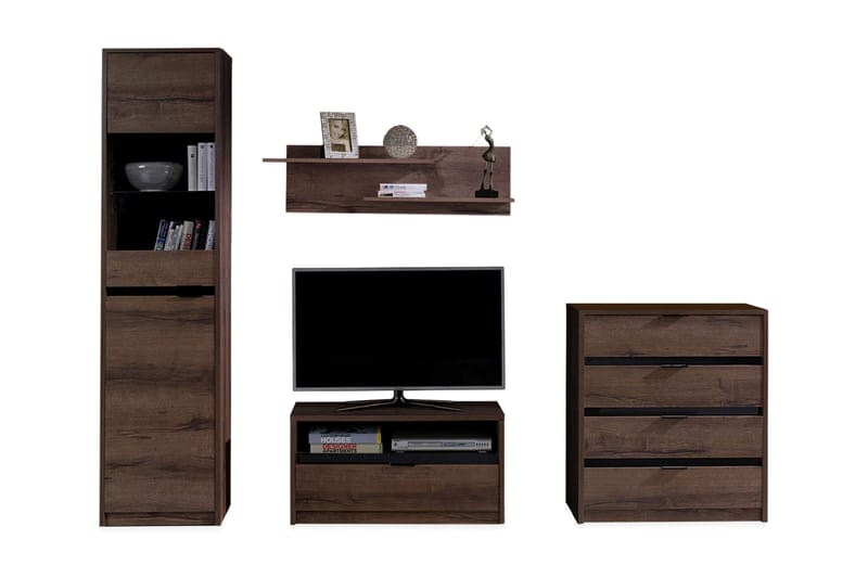 Denver Mediamøbel - Brun - Møbler - Møbelsett - Møbelsett til stue