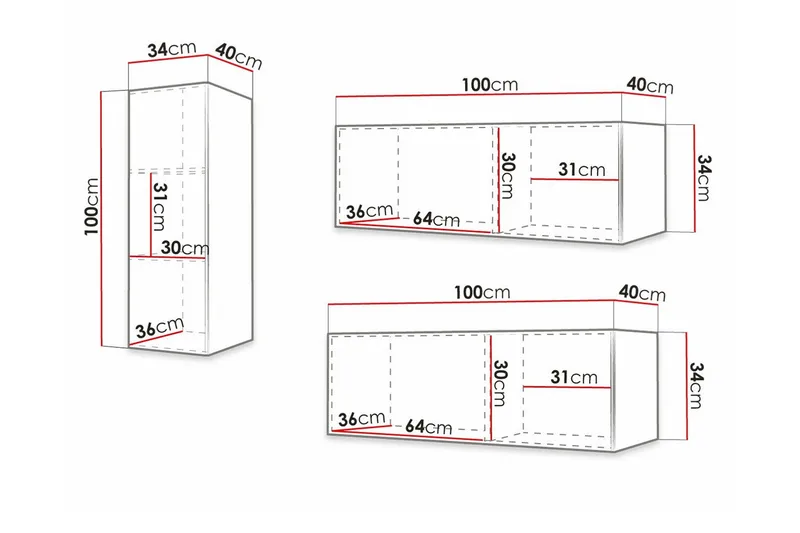 Dunvegan Möbelset För Vardagsrum Black - Møbler - Møbelsett - Møbelsett til stue
