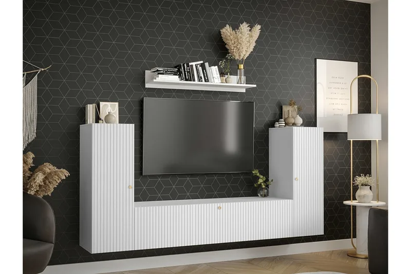 Dunvegan Möbelset För Vardagsrum White - Møbler - Møbelsett - Møbelsett til stue