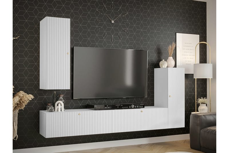 Dunvegan Möbelset För Vardagsrum White - Møbler - Møbelsett - Møbelsett til stue