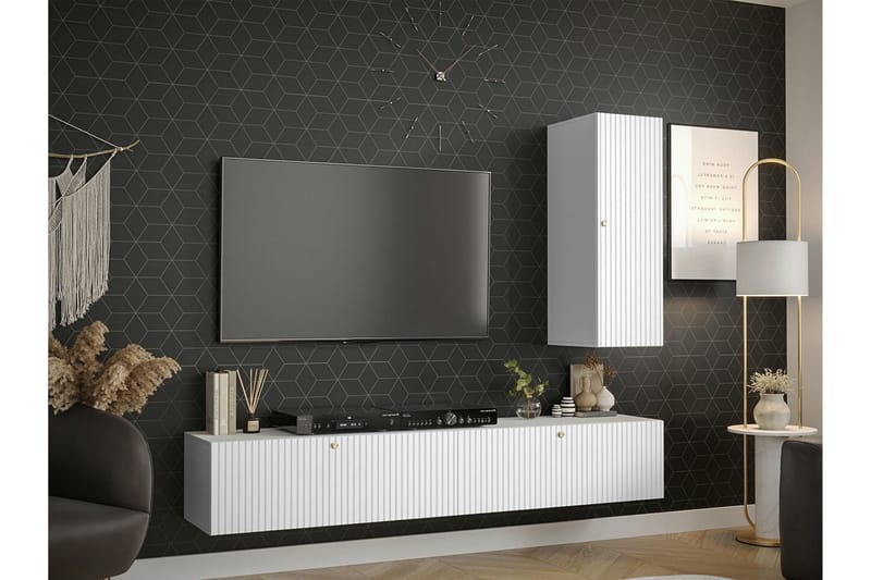 Dunvegan Möbelset För Vardagsrum White - Møbler - Møbelsett - Møbelsett til stue