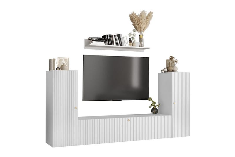 Dunvegan Möbelset För Vardagsrum White - Møbler - Møbelsett - Møbelsett til stue