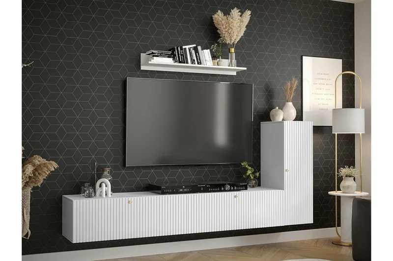 Dunvegan Möbelset För Vardagsrum White - Møbler - Møbelsett - Møbelsett til stue