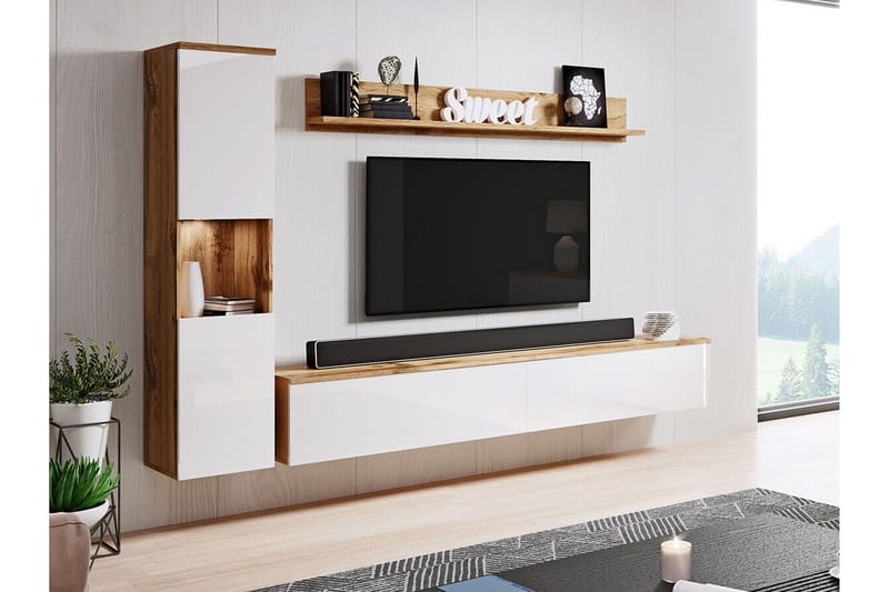 Galbally Möbelset För Vardagsrum Brown - Møbler - Møbelsett - Møbelsett til stue