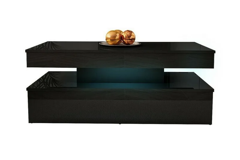 Glenndale Møbelsett Stue med Belysning - Svart - Møbler - Møbelsett - Møbelsett til stue