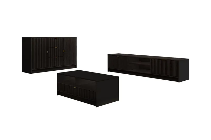 Kintore Møbelsett for stue, Svart