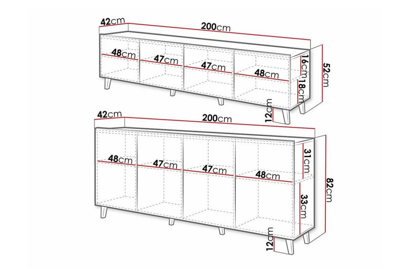 Kintore Möbelset För Vardagsrum Black - Møbler - Møbelsett - Møbelsett til stue