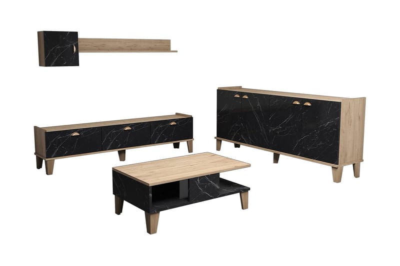 Living Room Furniture Set Eik|Marmor - Møbler - Møbelsett - Møbelsett til stue