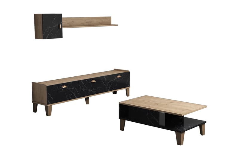 Living Room Furniture Set Eik|Marmor - Møbler - Møbelsett - Møbelsett til stue