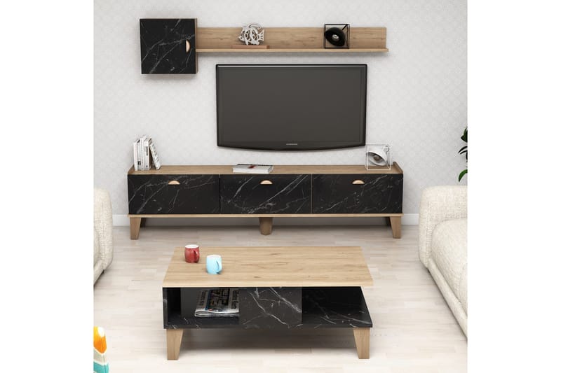 Living Room Furniture Set Eik|Marmor - Møbler - Møbelsett - Møbelsett til stue