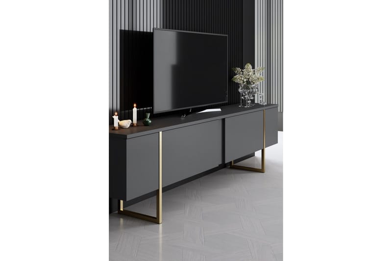 Luxe Møbelsett til stuen - Antrasitt - Møbler - Møbelsett - Møbelsett til stue