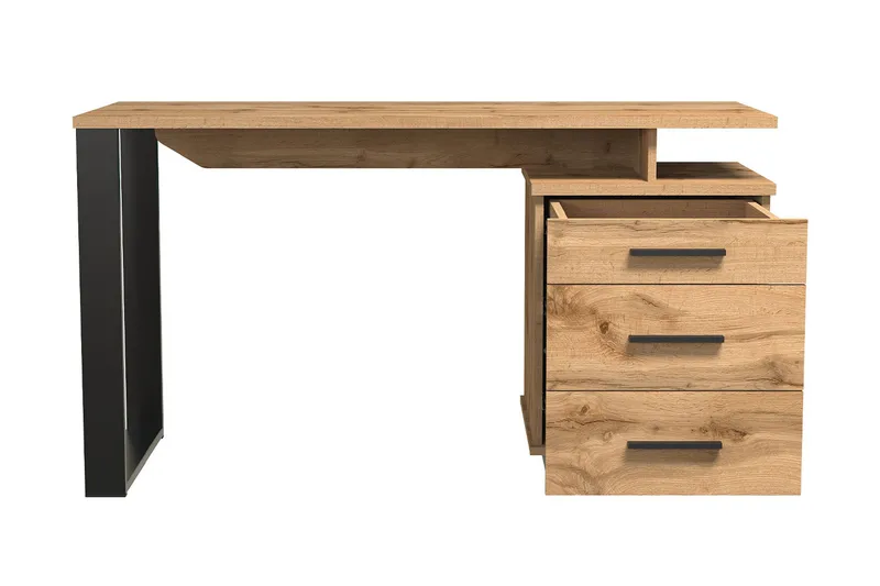 Møbelsett til stuen - Svart|Eik - Møbler - Møbelsett - Møbelsett til stue