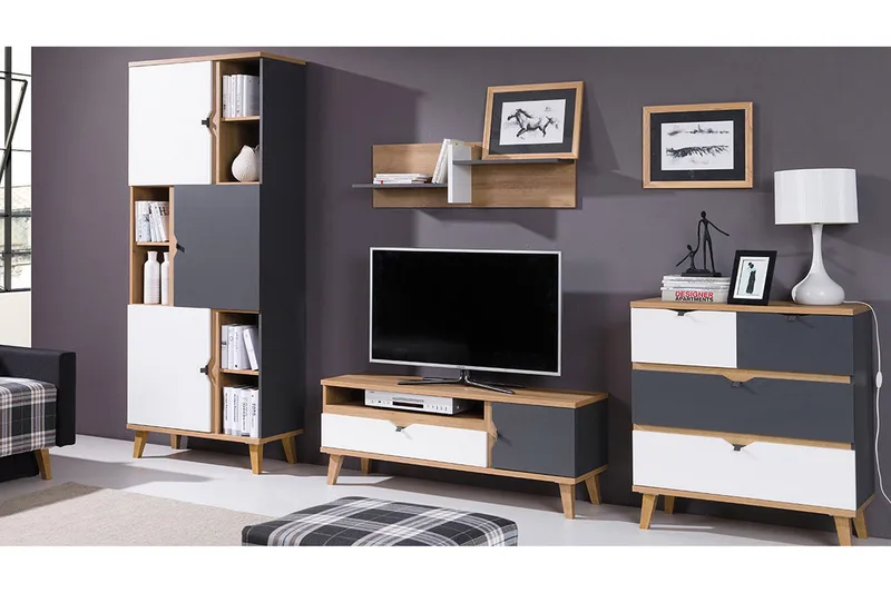 Memone Møbelsett Stue, Beige / Grå /  Hvit