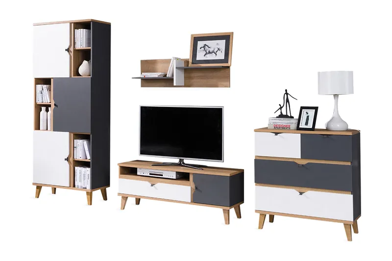 Memone Møbelsett Stue - Beige / Grå /  Hvit - Møbler - Møbelsett - Møbelsett til stue