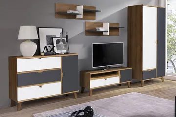 Memone Møbelsett Stue - Beige / Grå /  Hvit - Møbler - Møbelsett - Møbelsett til stue