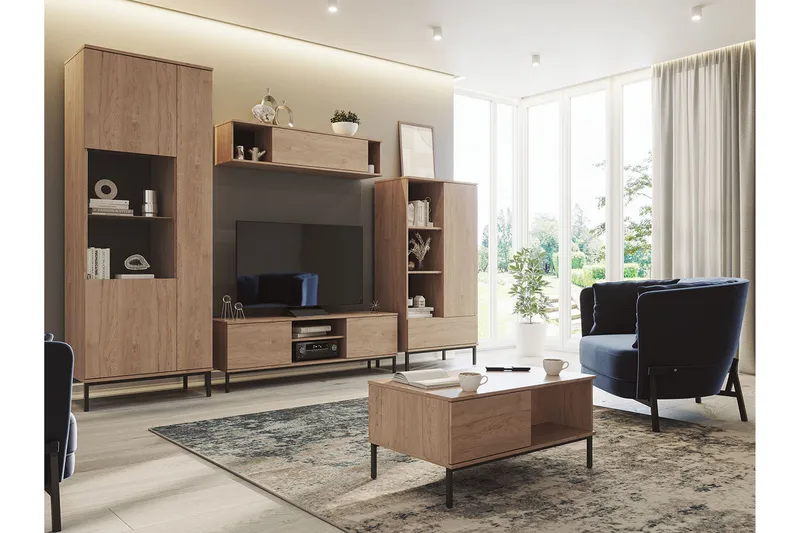 Querty Stuesett 5 Deler - Natur - Møbler - Møbelsett - Møbelsett til stue