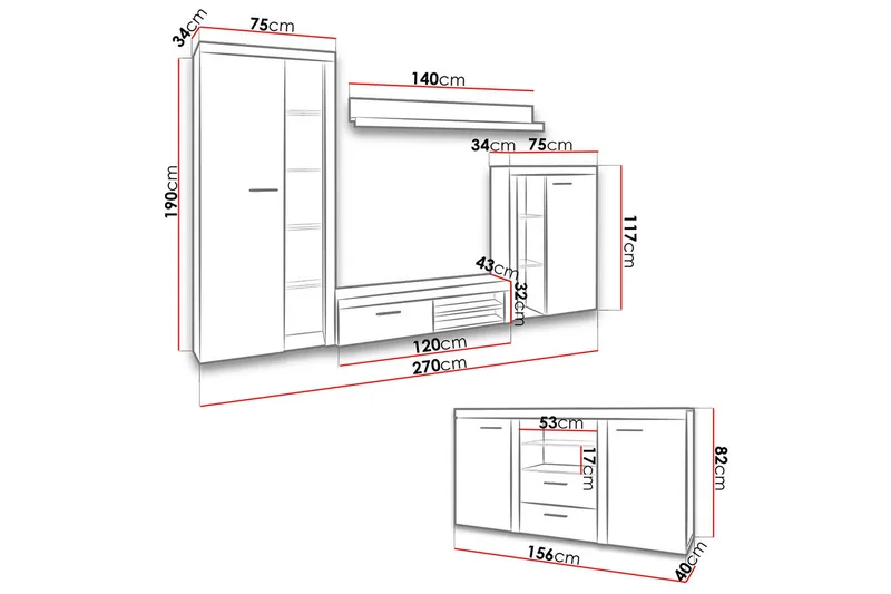 Rumba Møbelsett - Møbler - Møbelsett - Møbelsett til stue