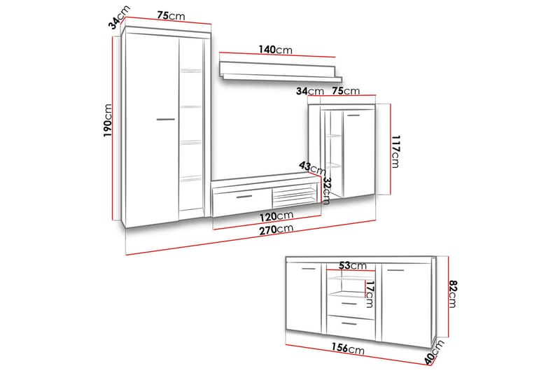 Rumba Møbelsett - Møbler - Møbelsett - Møbelsett til stue