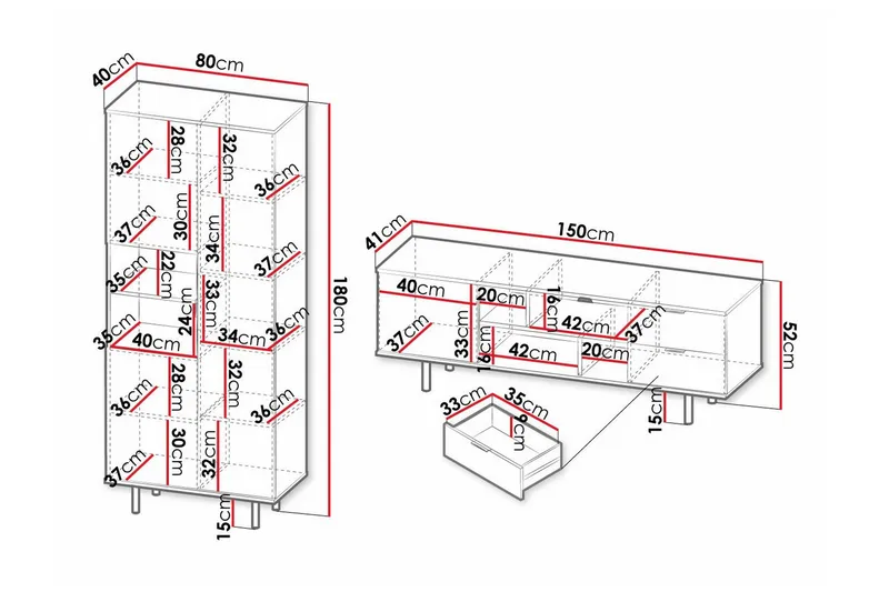 Staffin Møbelsett for Stue - Svart - Møbler - Møbelsett - Møbelsett til stue