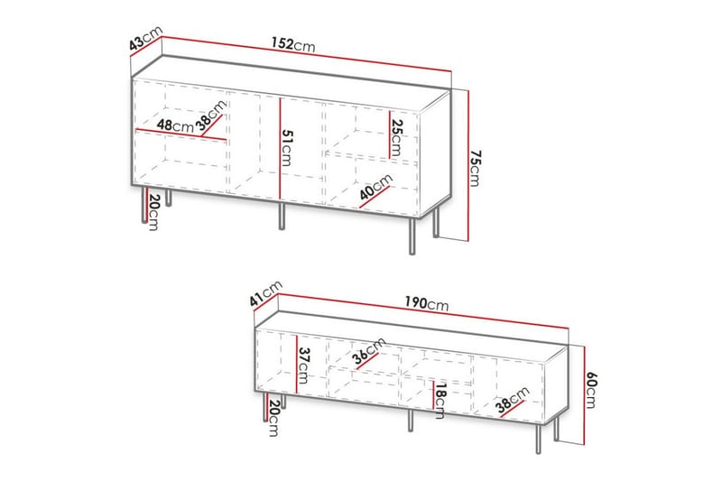 Strontian Möbelset För Vardagsrum Scandinavian Choice Black - Møbler - Møbelsett - Møbelsett til stue