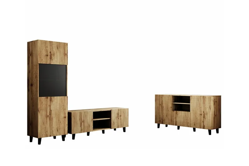 Strontian Möbelset För Vardagsrum Scandinavian Choice Black, undefined