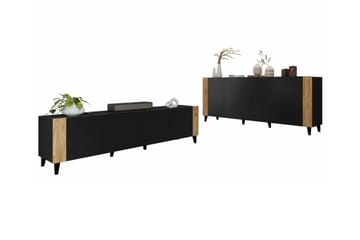 Strontian Möbelset För Vardagsrum Scandinavian Choice Black - Møbler - Møbelsett - Møbelsett til stue