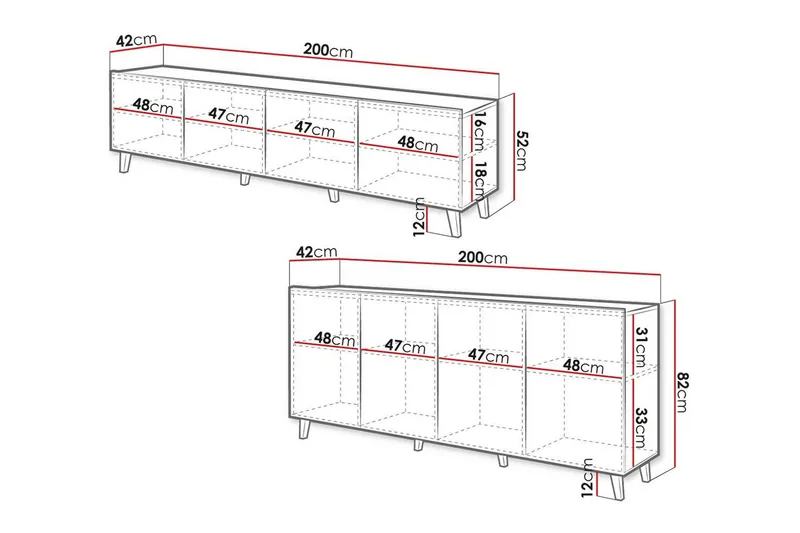 Strontian Möbelset För Vardagsrum Scandinavian Choice Black - Møbler - Møbelsett - Møbelsett til stue