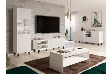 Strontian Möbelset För Vardagsrum Scandinavian Choice White - Møbler - Møbelsett - Møbelsett til stue