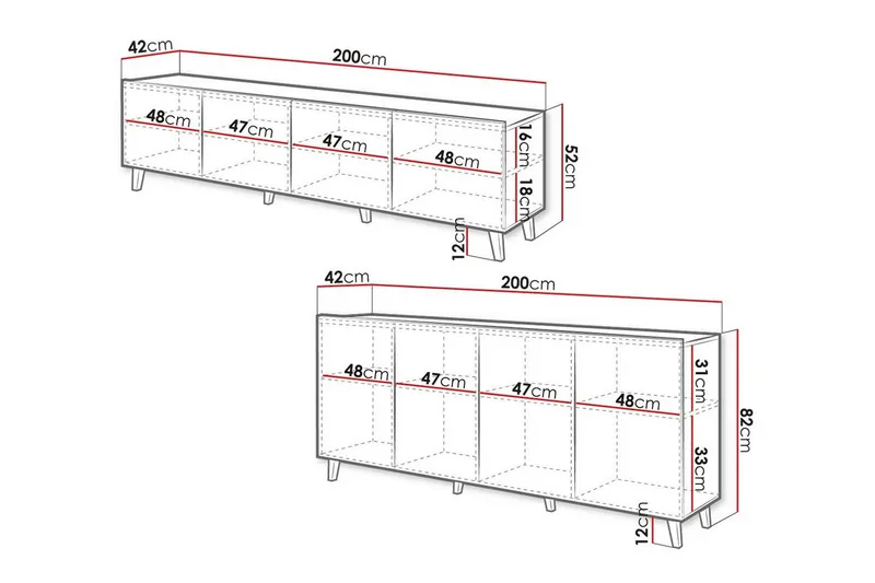 Strontian Möbelset För Vardagsrum Scandinavian Choice White - Møbler - Møbelsett - Møbelsett til stue