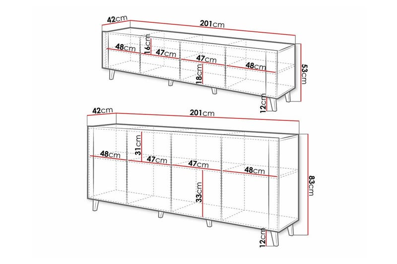 Strontian Möbelset För Vardagsrum Scandinavian Choice White - Møbler - Møbelsett - Møbelsett til stue
