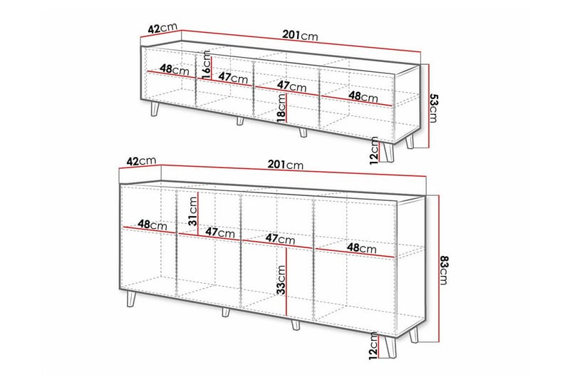 Strontian Möbelset För Vardagsrum Scandinavian Choice White - Møbler - Møbelsett - Møbelsett til stue