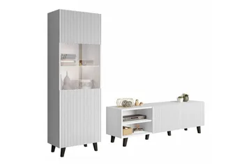 Strontian Möbelset För Vardagsrum Scandinavian Choice White - Møbler - Møbelsett - Møbelsett til stue