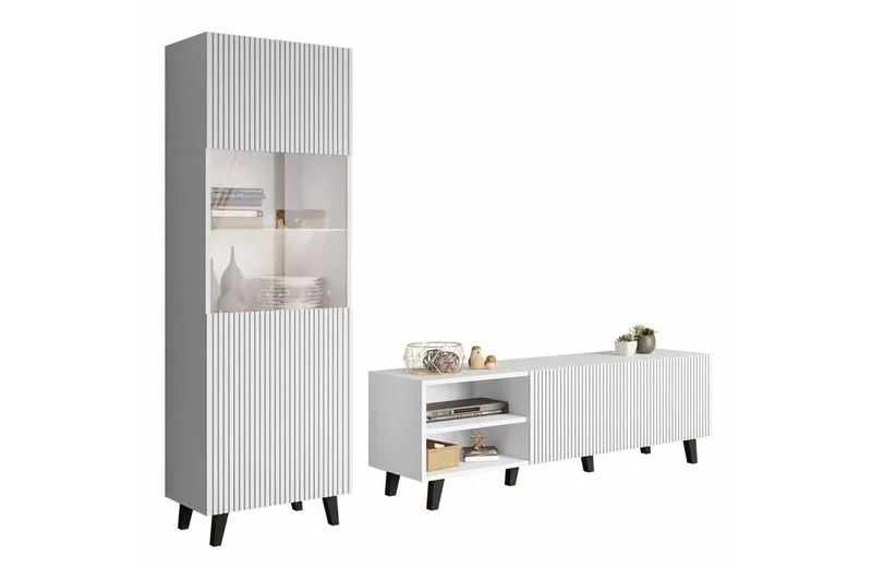 Strontian Möbelset För Vardagsrum Scandinavian Choice White - Møbler - Møbelsett - Møbelsett til stue